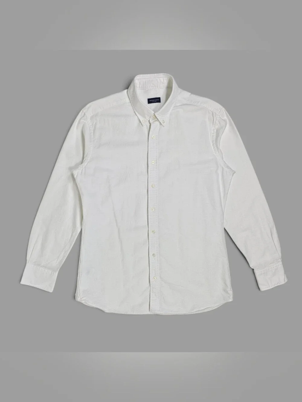 Proper Cloth Casual Untucked Shirt Mens M Medium White Oxford Cotton Button Down